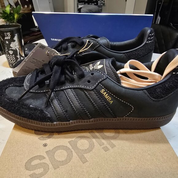 Adidas Originals Samba OG Core Black/Crystal Sand Women Shoes IH5371 SIZE 7 NEW - Picture 5 of 14